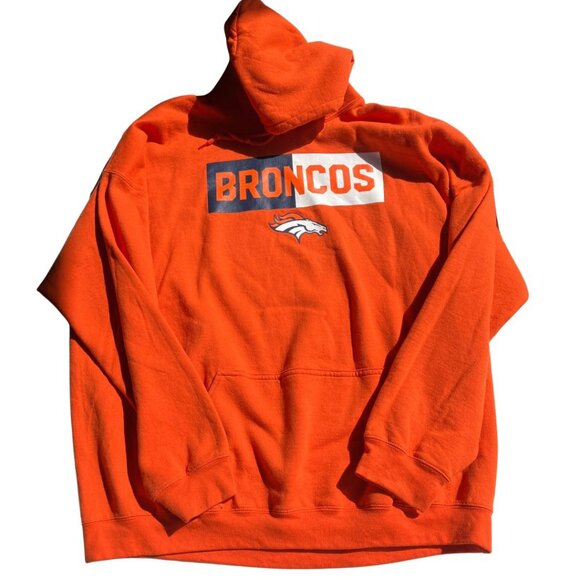 Denver Broncos Hoodie 3XL Orange NFL Team Apparel – Heavy Piling - Picture 1 of 6
